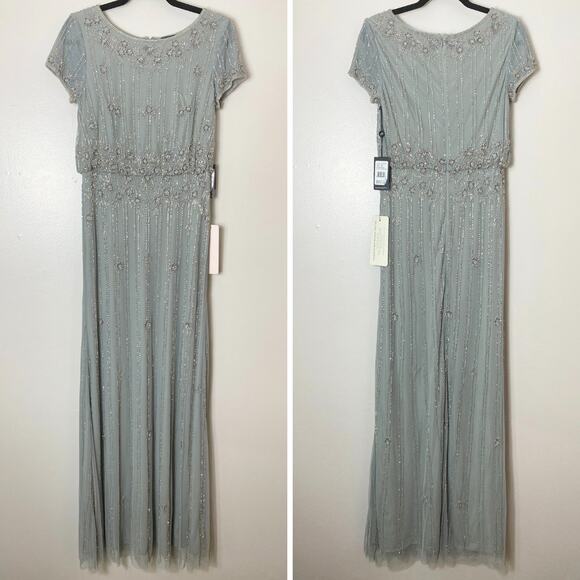 NWT ADRIANNA PAPELL DRESS GOWN 6 MOTHER OF THE BRIDE BRIDESMAID FORMAL EVENING - Picture 2 of 15